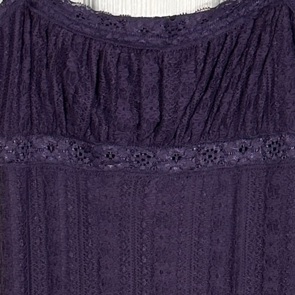 Urban Outfitters Nikita Lace Hanky Hem midi dress, purple, sz S, NEW - Picture 2 of 16